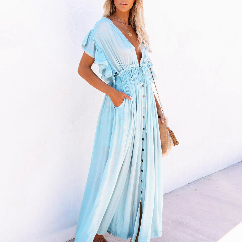 Vestido Nissi - Klouss - Chile - Mujer - Vestido - Oferta, salida de baño, verano, Vestido camisero, vestido de verano