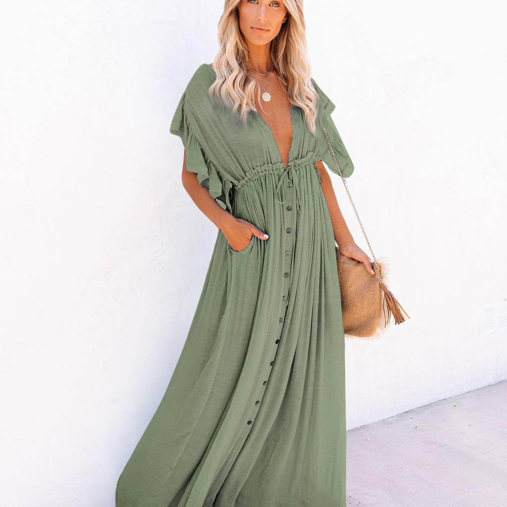 Vestido Nissi - Klouss - Chile - Mujer - Vestido - Oferta, salida de baño, verano, Vestido camisero, vestido de verano