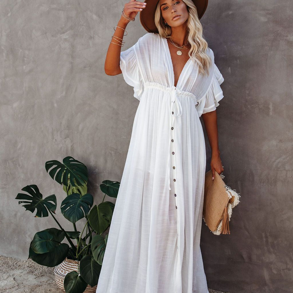Vestido Nissi - Klouss - Chile - Mujer - Vestido - Oferta, salida de baño, verano, Vestido camisero, vestido de verano